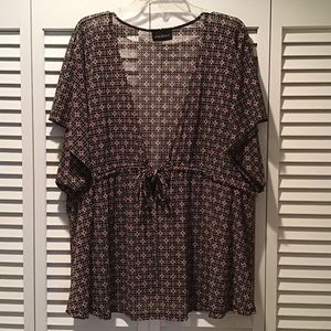 Lane Bryant blouse with deep v neckline
